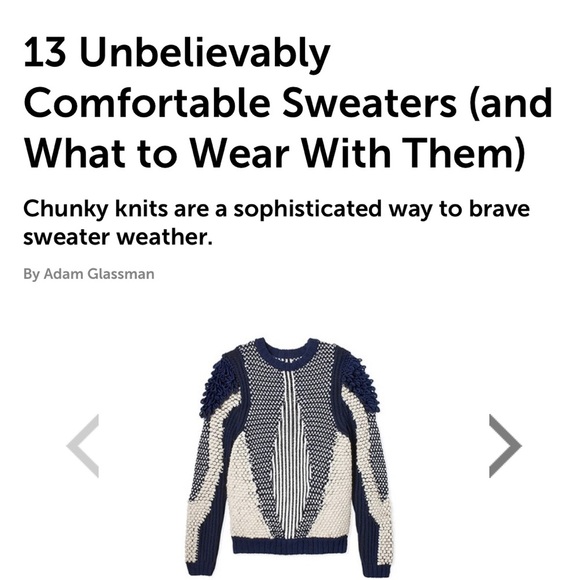 Ecru Lab Blue/White/Cream Women's Sweater - Picture 7 of 7